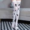 Women's Sexy Cosplay Stockings Kawaii Cow Spots Printed Thigh High Stockings Cute Lovely Milk Pantyhose Medias Kawaii Girl