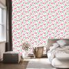 Flamingos Wallpaper in White, Powder Pink and Green for Living Room and Bedroom 50x1000