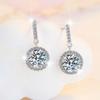 925 Silver 2ct Moissanite Stud Earrings for Women Elegant Wedding Engagement Jewelry