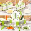 Multifunctional Vegetable Slicer, Cheese Grater For Kitchen, Easy To Clean Stainless Steel Mandoline Slicer With Protective Handguard, Clear
