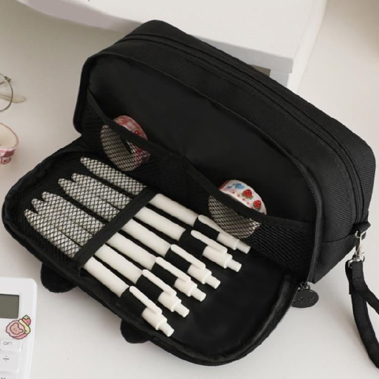 Stationery Bag Lovely Pencil Bag Cartoon Cats Pencil Case Pen Bag Large Capacity Pen Organizers Cosmetic Bag