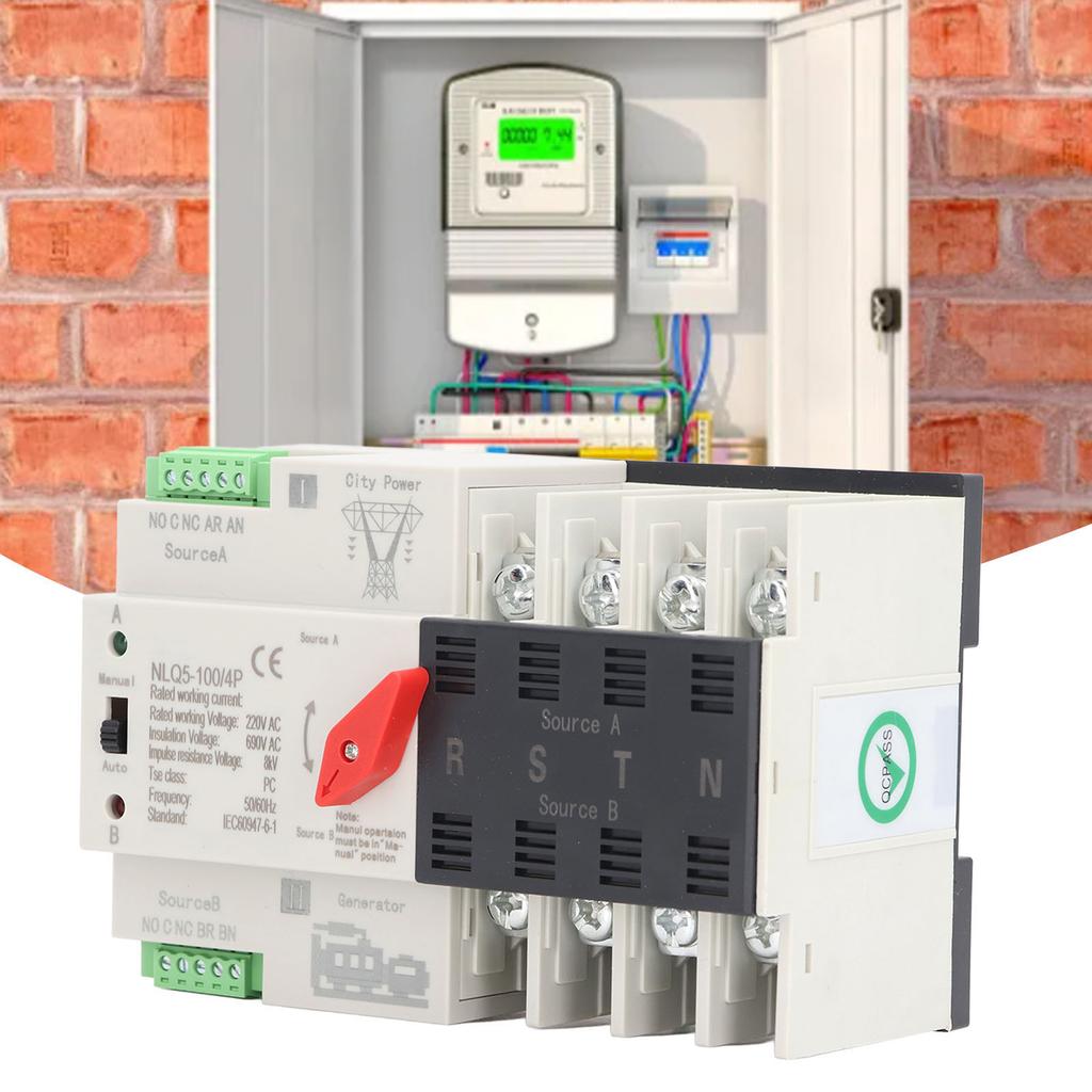 AC220V Dual Power Automatic Transfer   4P Millisecond  ing Generator Changeover   ATS