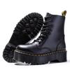 Jadon Thick-bottomed Hole Fleece Martin Boots Side Zipper British Short Boots Muffin Bottom Boots Cotton Shoes