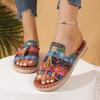Fashion Flat slippers for wearing on the outside, 2025 summer new European and American fringed women's slippers, 43 beach flip-flops