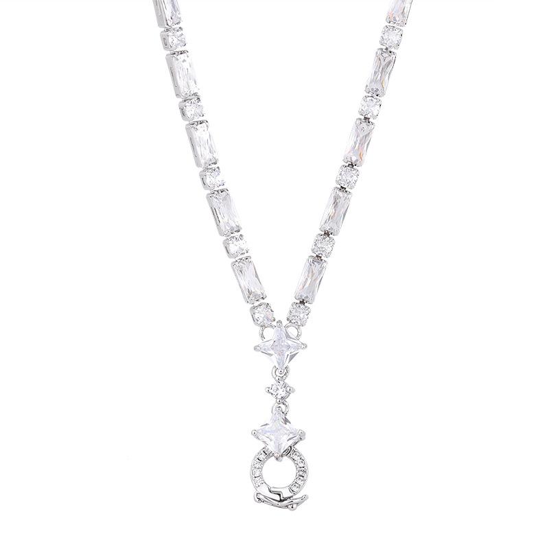 Jewelry Year Copper Gold Plated Square Round Versatile Chain Universal Chain Female 48 + 5Cm