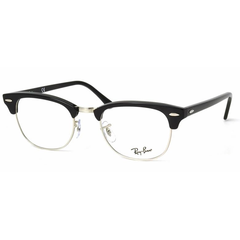 Authentic Clubmaster RX5154 2000 Eyeglasses Size with Light Color Lens Clubmaster Light Size Ray-Ban Frames, 49/51, Set. Ray-Ban Sunglasses, Blue, 49.