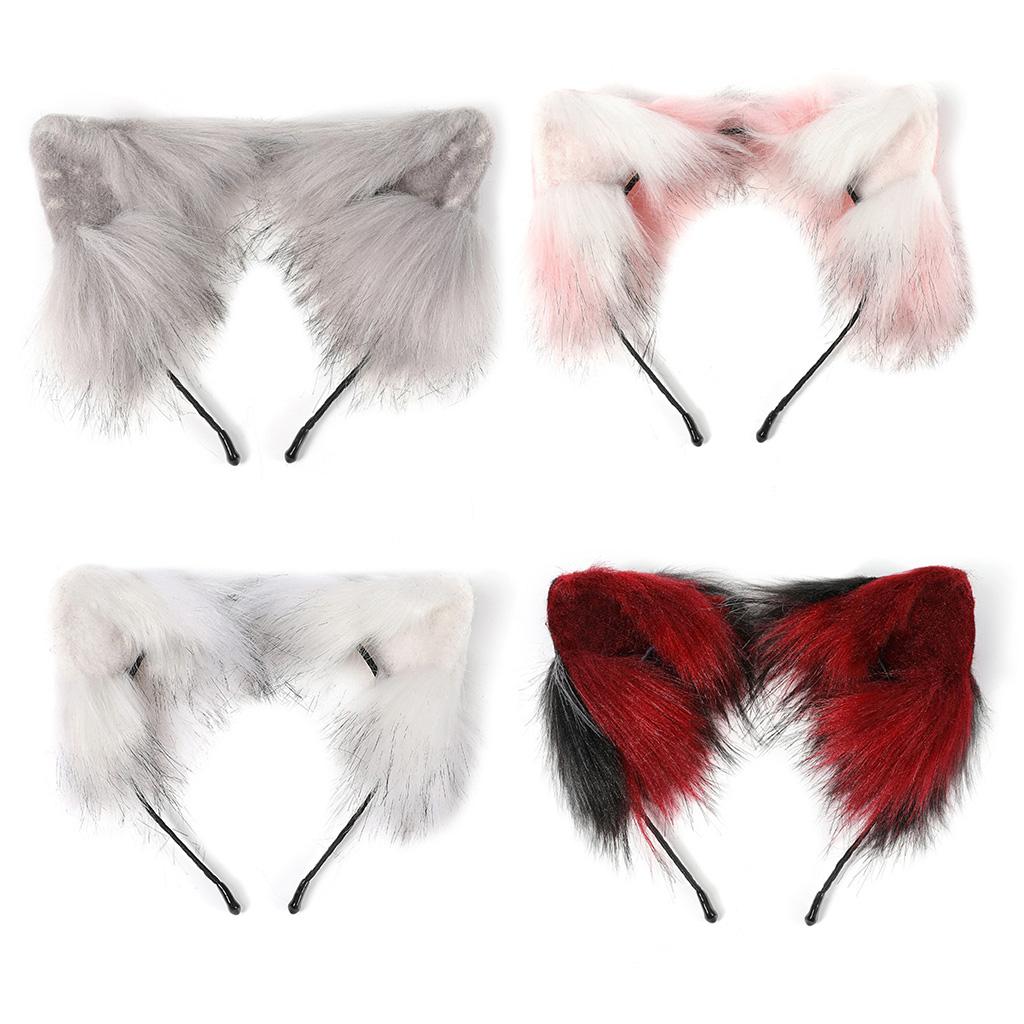 Handmade Plush Headwear Animal Ears Headband Halloween Cosplay Party Supplies