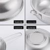 Stainless Steel Single Handle Fine Mesh Rice and Vegetable Washing Sieve Basket