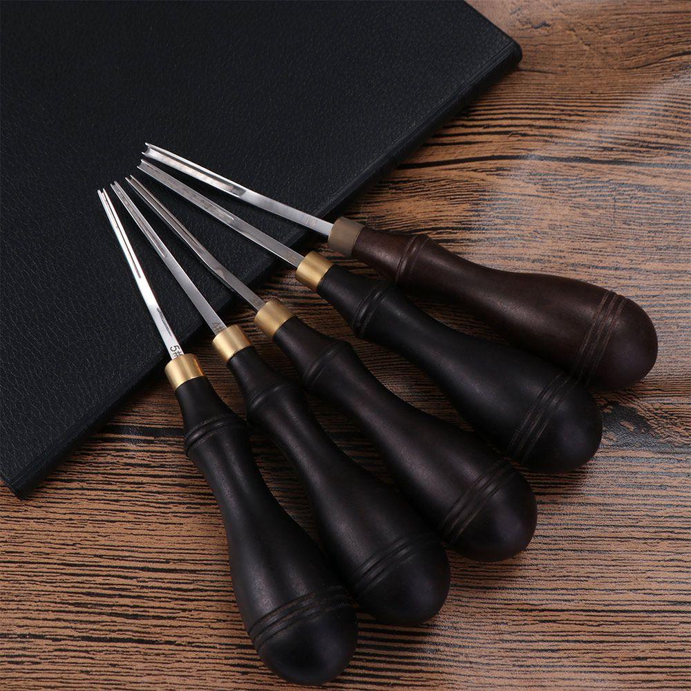 Functional Leather Edge Bevelers Wooden Handle Leather Edge Beveler Polishing