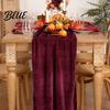 Burgundy Velvet Table Runner Christmas Runner Atrovirens 120 x 29 Wedding Reception Linens Inch Holiday for Weddings Parties Long Decoration