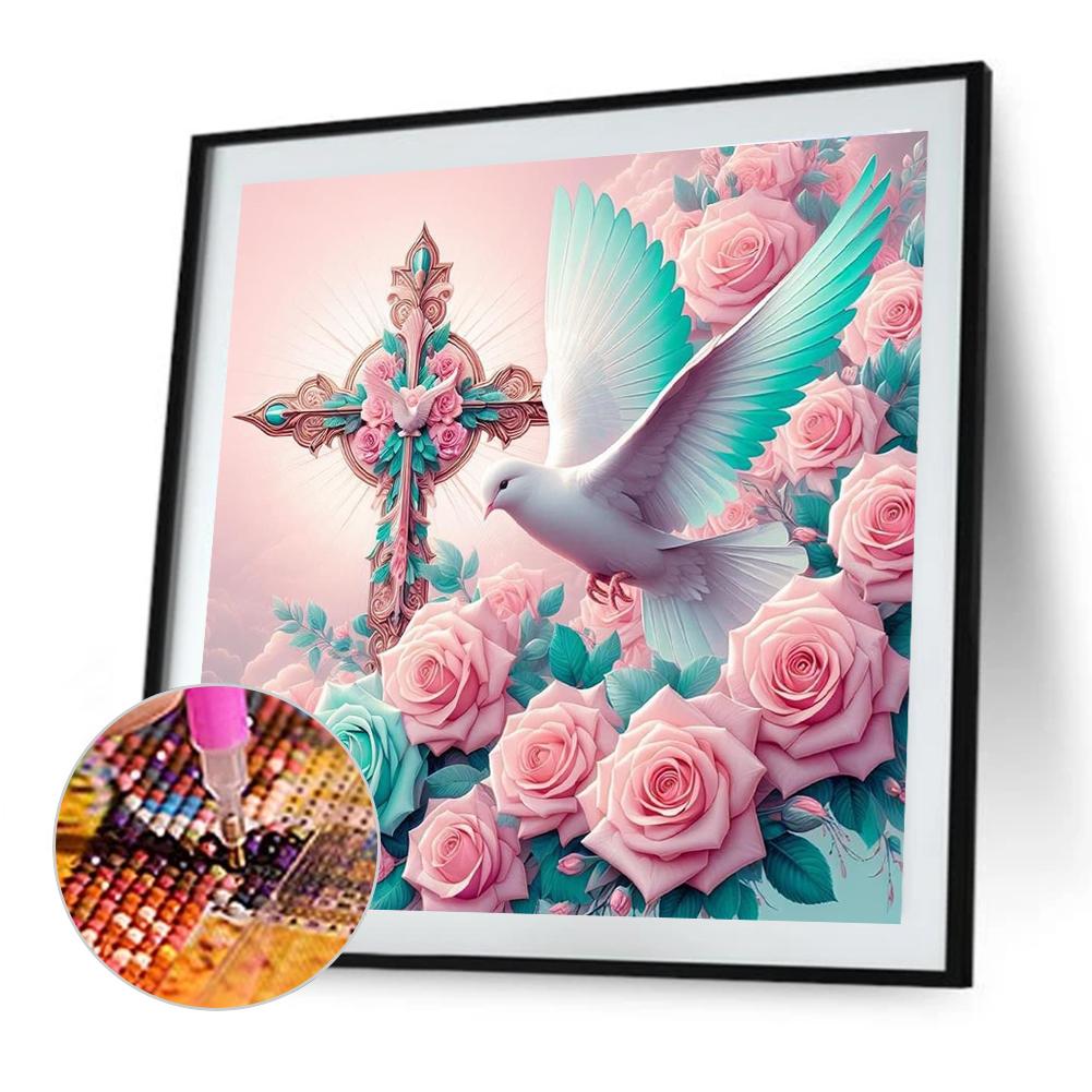 5D DIY Full Round Drill Diamond Painting Animal Kit Home Decor Art Craft 40x40cm