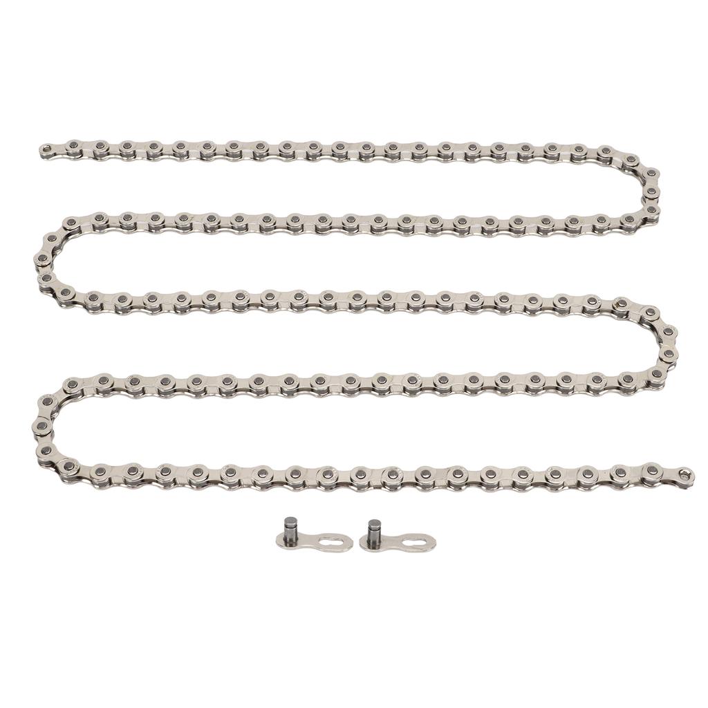 116 Link Mountain Bicycle Chain Silver 8 Speed High Carbon Steel Bike Chain Replacement for Cycling