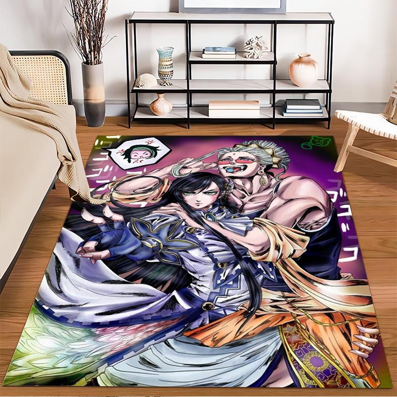Anime-Style Carpet with Bold Character Design and Vivid Colors Suitable for Use As an Anti-slip for Living Room Bedroom Sofas