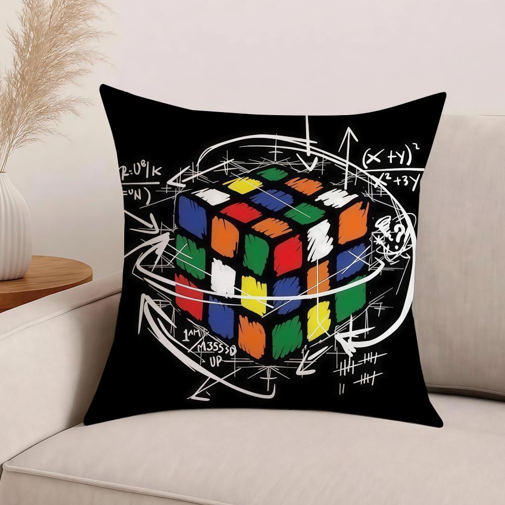 Fashion R-Rubik's C-Cube Pillow Case Office Cushions Suitable For Sofa Car Bedroom Decorative Cushion Cover