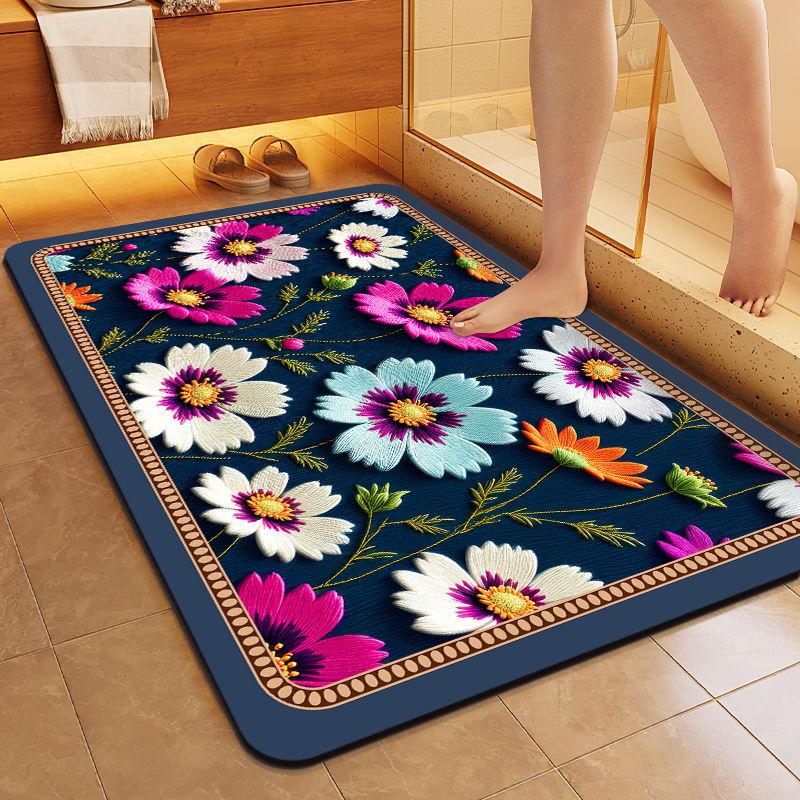 Entrance Mat Bathroom Entrance Door Mat Non Slip Absorbent Wear-resistant Floor Mat Kitchen Mat