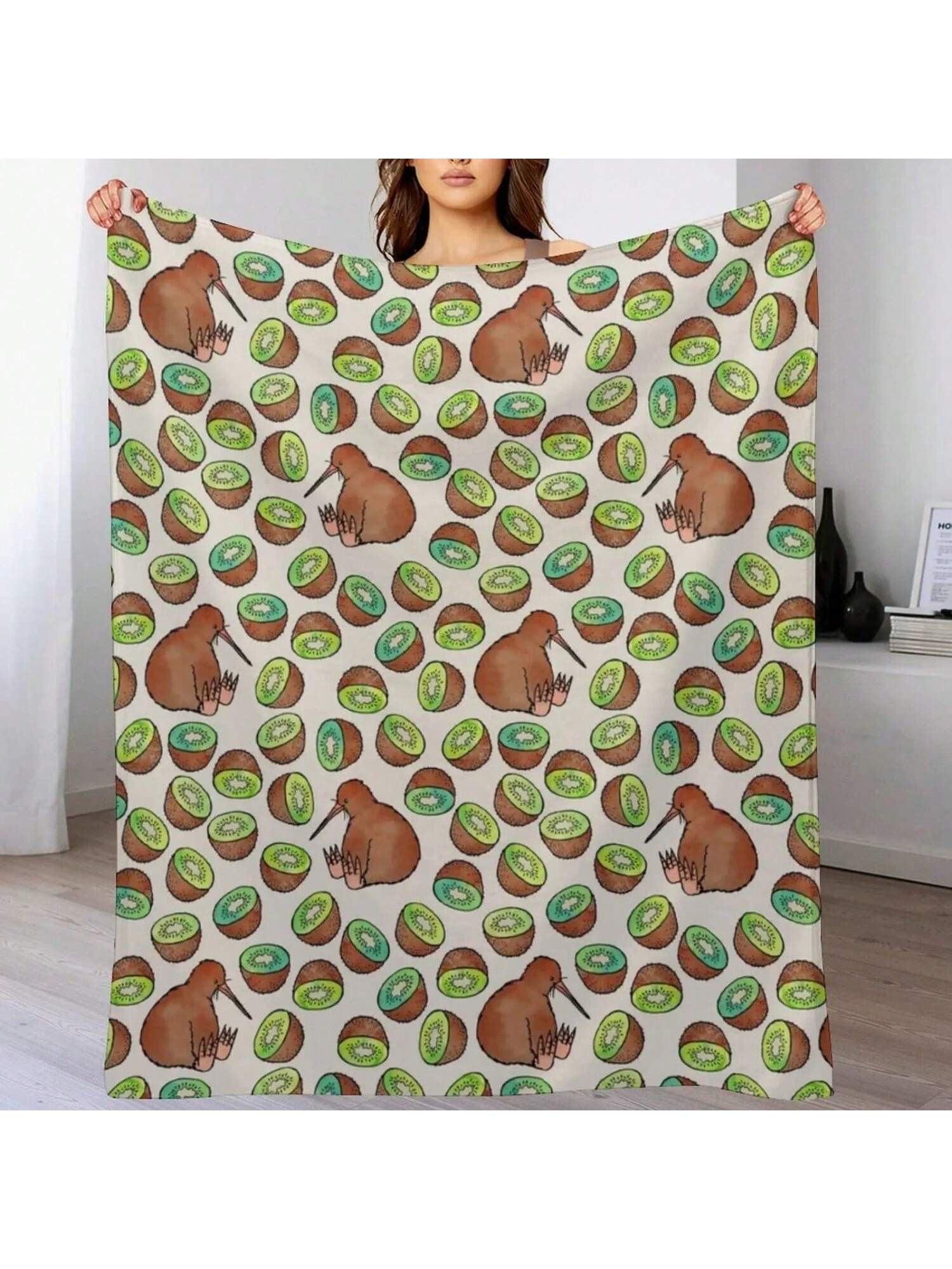 Плед Киви для младенцев Клетчатый Красивые пледы 75X95CM