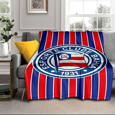 Couverture à Motif Emblème de Club de Football Couverture en Flanelle pour lit, canapé, Camping, Randonnée, Essentiels de Pique-nique, cadeau pour la famille Cadeaux pour Fans