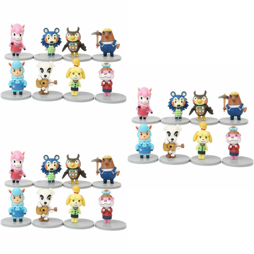 Adorable Animal Crossing Figures Toy Set 8pcs For Cake Topper And Garden Decor