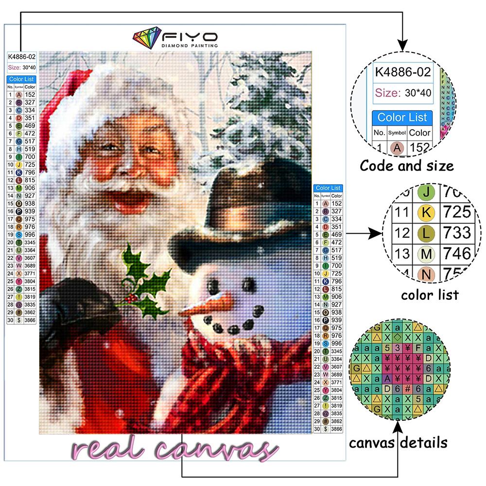 5D DIY Diamond Embroidery Christmas Tree Santa Snowman Diamond Painting Mosaic Home Decoration