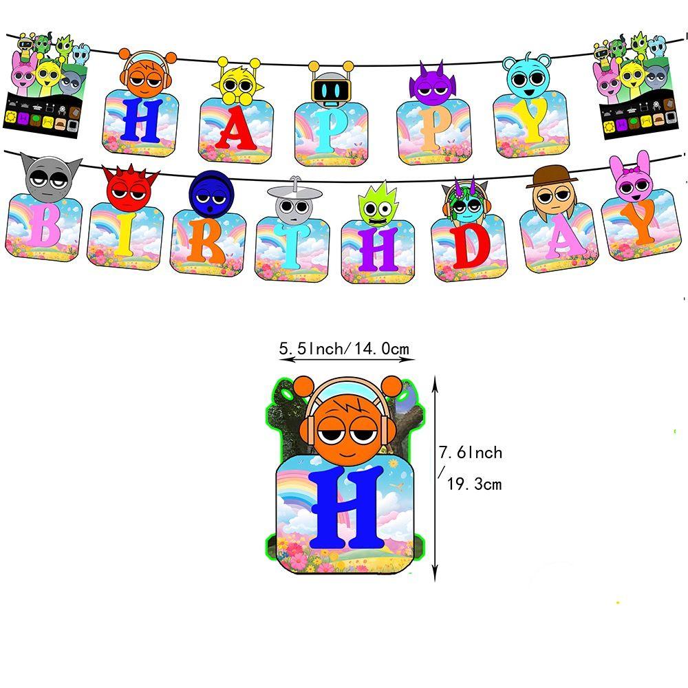 Rhythm Box Theme Birthday Party Decoration for Children Sprunki Birthday Party Decoration
