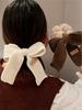 1pcs Soft Autumn and Winter Bow Plush Elastic Hair Ties | Ponytail Holders for Women's Party Outings and Daily Styling Accessori