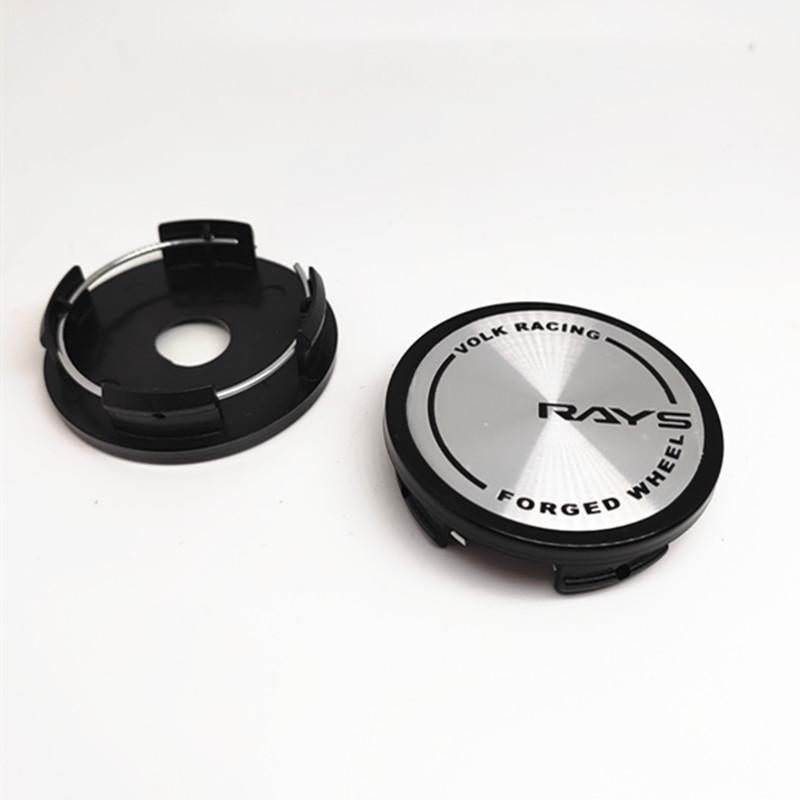 4 Stück 58mm Felgendeckel Nabe für Volk Rays Racing VR 52mm Felgen Abdeckung Logo Emblem Abzeichen Auto Styling Zubehör