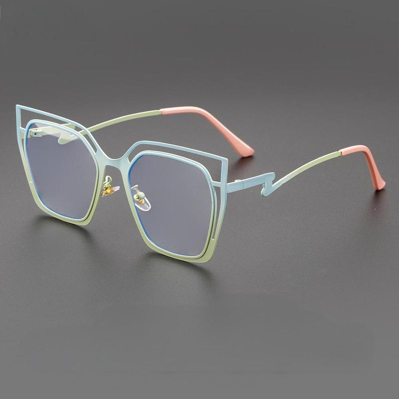 Blue Light Blocking Glasses Women Oversized Cat Eye Glasses Frame for Women with Non-prescription Lens Compuer Eyeglasses Frames