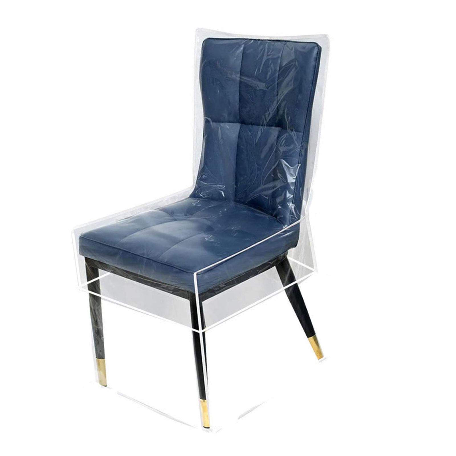 

PVC Chair Protector Cover Optional Length Fits Various Chair Types Waterproof Covers for Dining Room Chair Slipcover M