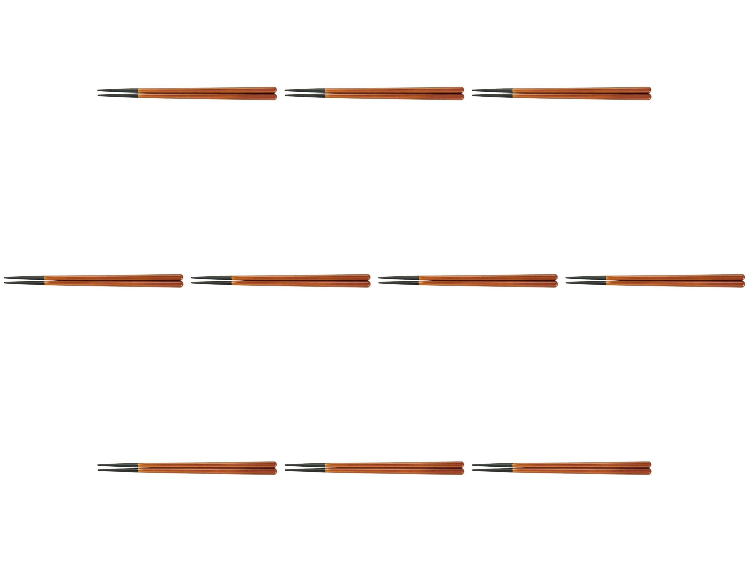 

Set of 10 Hexagonal Wood Grain Shunkei x x Wooden Setomonohonpo 20.5cm Chopsticks, (Two Coats) [20.5 0.7 0.8cm] Chopsticks,