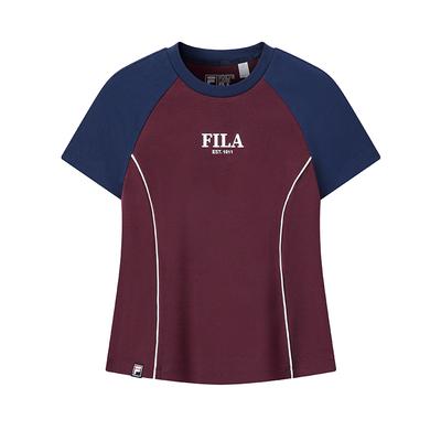 Original Classic Slim Fit Round Neck Knitted Short Sleeve T-Shirt Women Tops F11W619101F-PU