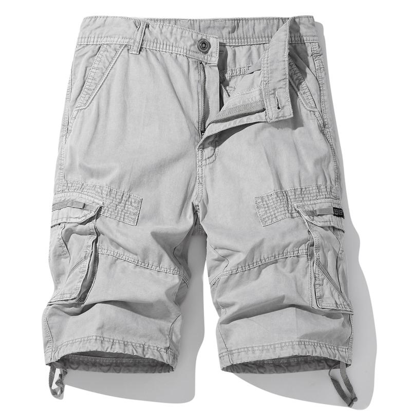 Pantaloncini Estivi da Uomo Larghi Taglia Grande Tute Multi-Tasca Cotone Comodi Pantaloncini Cargo Casual da Esterno Monocolore Sportivi Lavoro