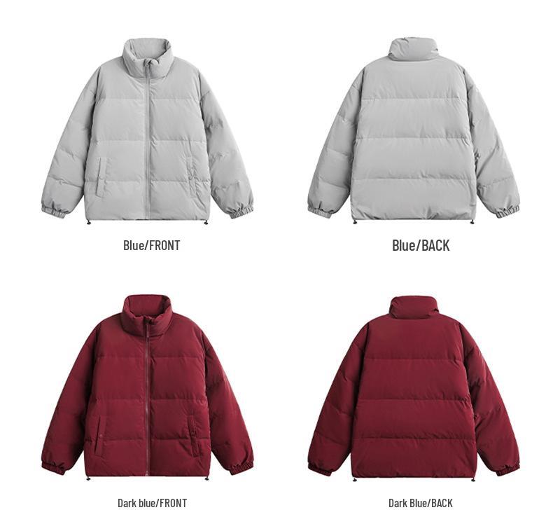 Veste matelassée doudoune tendance pour homme à col montant - Coupe ample, coupe-vent, chaude Hiver 2025
