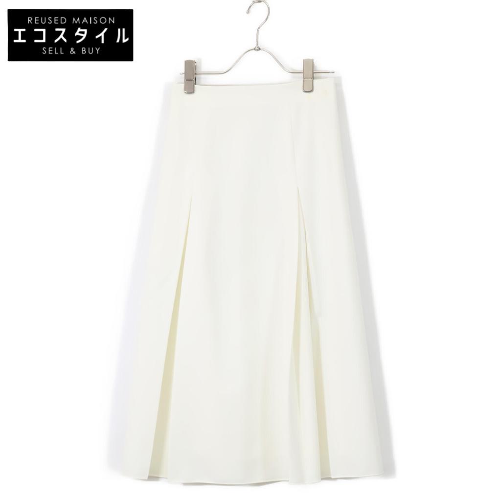 FOXEY NEW YORK White Pleated Paxton Skirt 42627 Skirt 38 whiteUsed