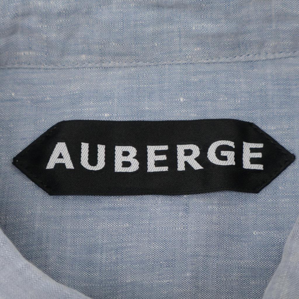 AUBERGE [Excellent Condition] CEZANNE Linen Double Pocket Long Sleeve Shirt/ tops 40 blueUsed