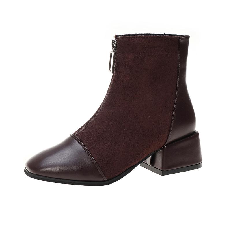 Fashiona Ankle Boots Versatile Temperament Women Shoe Thick Heels Simple Women Boot Daily Comfort Short Boot Trendy High Heels