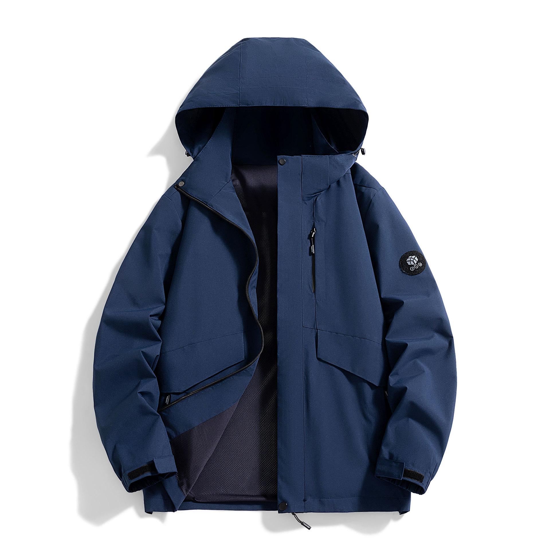 

Куртка мужская весенняя куртка мужская корейская версия мужская спортивная повседневная одежда мужская модная универсальная свободная куртка с капюшоном 5XL тёмно-синий