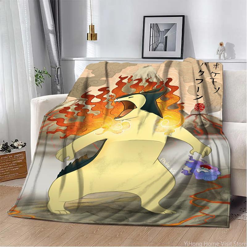 Pokemon Charmander Cute Cartoon Flannel Fluffy Throw Camping Blankets for Children Sofa Throw Thin Picnic Blanket Fashion Gifts