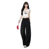 2026 Spring Women's Relaxed Wide-Leg Casual Pants: Loose, Versatile, Floor-Length Salt-Style Design