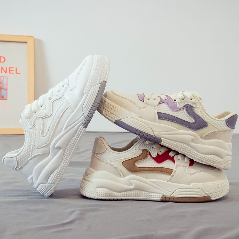 2025 Spring New Women's Fashion Platform Casual Board Shoes Student Shoes Sports Little White Shoes Casual Women's Shoes