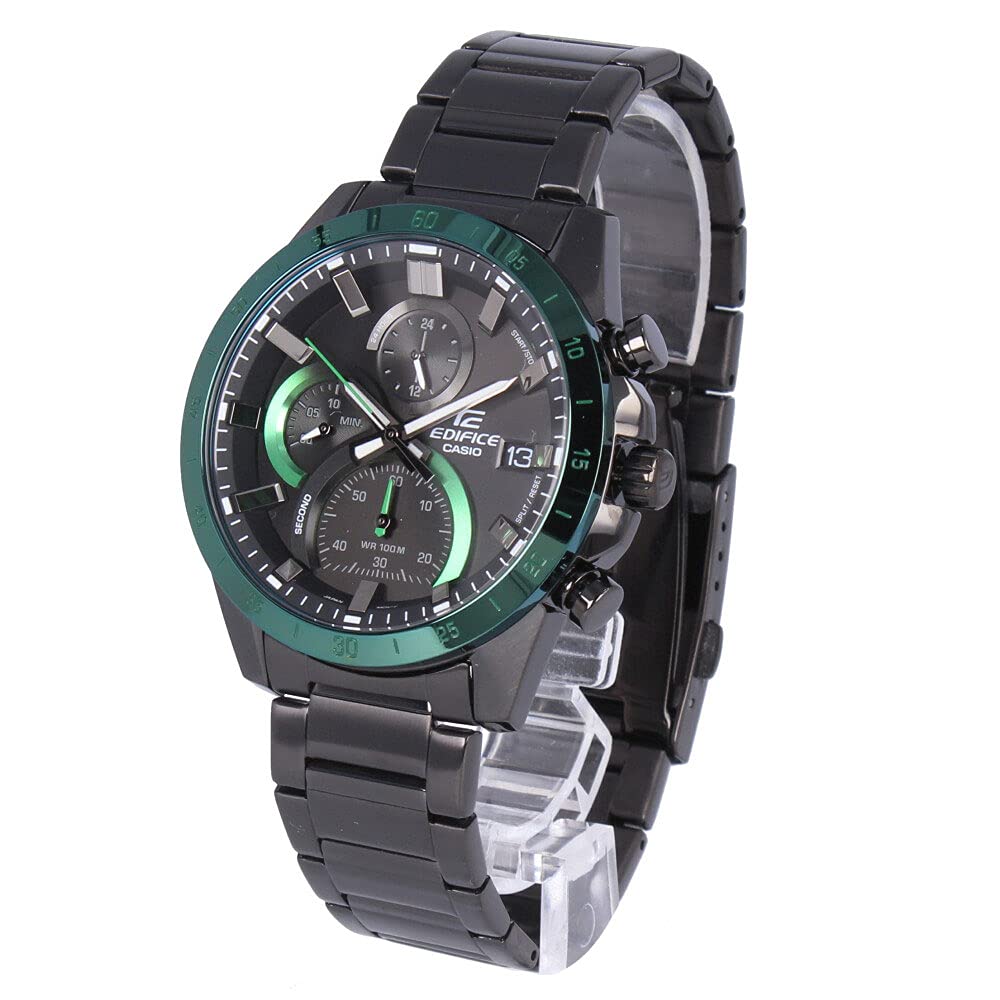 

Casio Чоловічий водонепроникний годинник Casio EDIFICE Chronograph Metal Black Green EFR-571DC-1A [Елемент]
