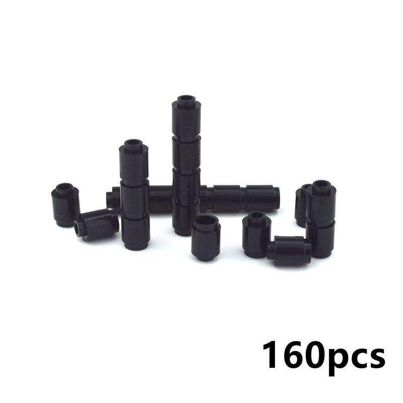 160pcs Building Blocks MOC 1x1 Round Brick Cylinder Children Toy Bricks Part 3062 City Friends Accessories