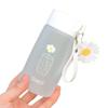 Water bottle summer fresh daisy water cup flower with lanyard plastic cup portable cup household plastic cup
