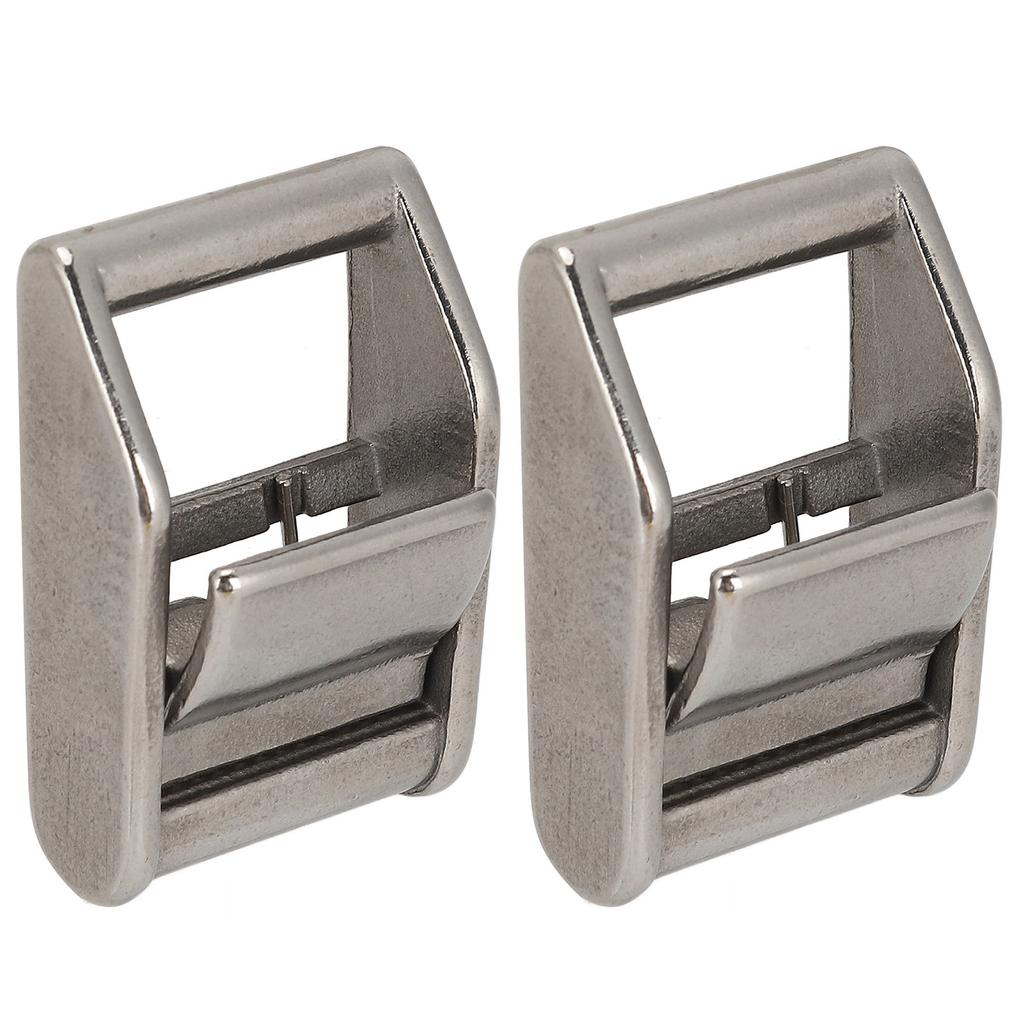 2 st. Spännen med kamflik 316 Rostfritt stål Kraftig Press Spännband Surrning Last 27 mm