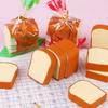 4Pcs Pencil Erasers Cute Cartoon Realistic Traceless Christmas Gift Funny Toast Bread Kids Students Erasers School Supplies