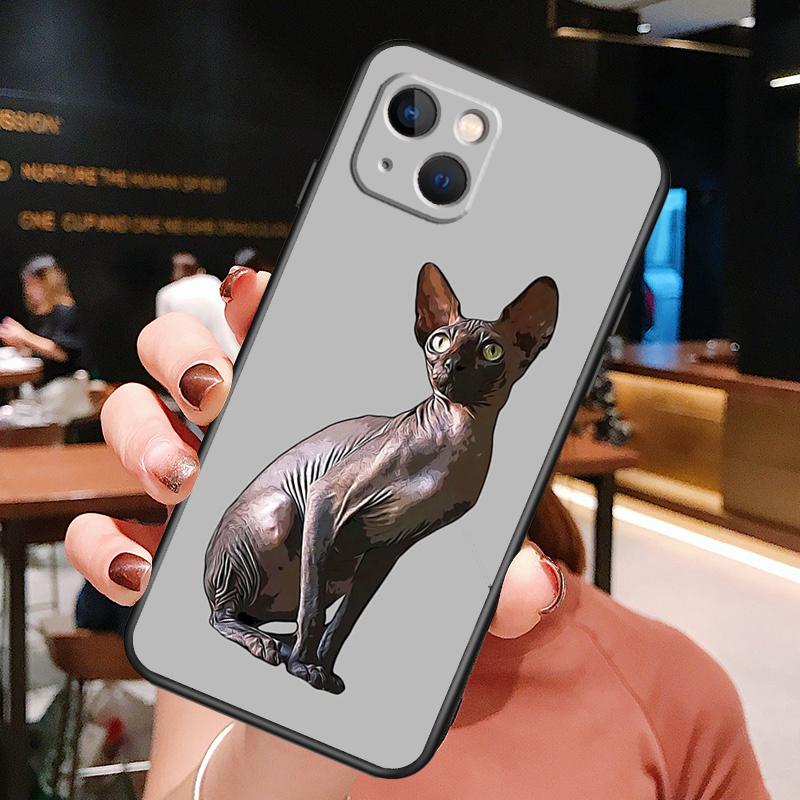 Sphynx Sphinx Cat Phone Case For iPhone 16 Pro Max 15 14 13 12 11 Pro Max Plus 12 13 Mini XR 16e Funda Cover