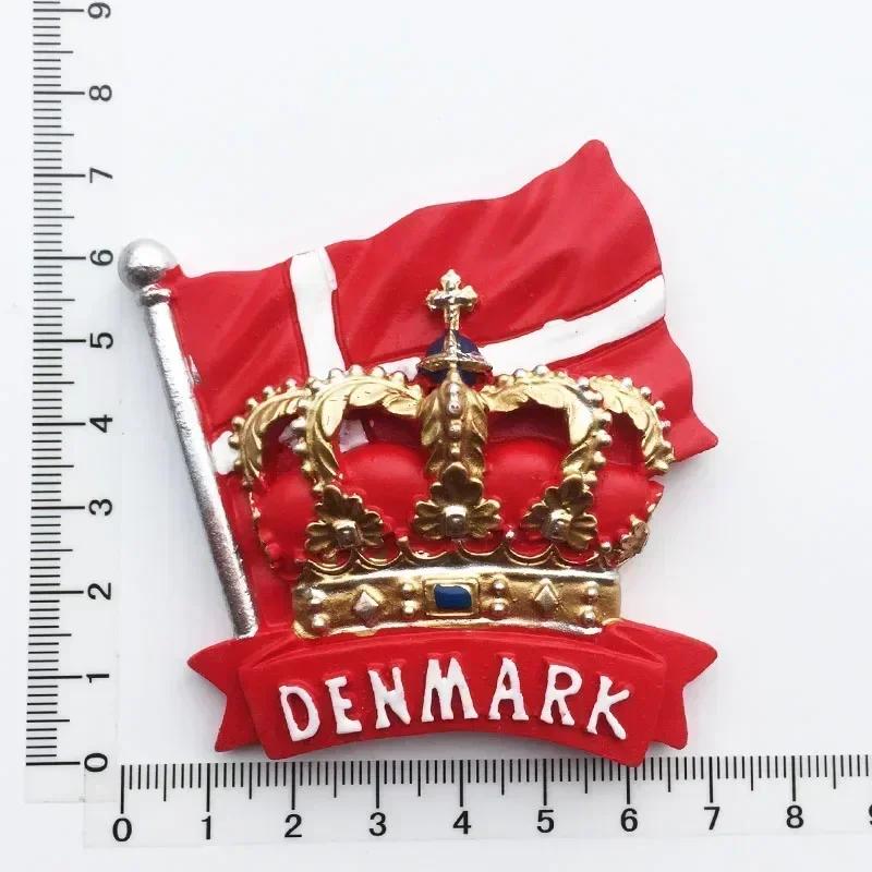 

Магниты на холодильник Nordic Denmark Декоративные поделки Коллекция Подарочные наклейки на холодильник Copenhagen Royal Crown Tourism Memorial
