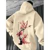 Japan Harajuku Plum Blossom Men Hoodie Sports Casual Fashion POP Y2K Fleeces Autumn Winter Long Sleeve Sweatshirt Top Clothing