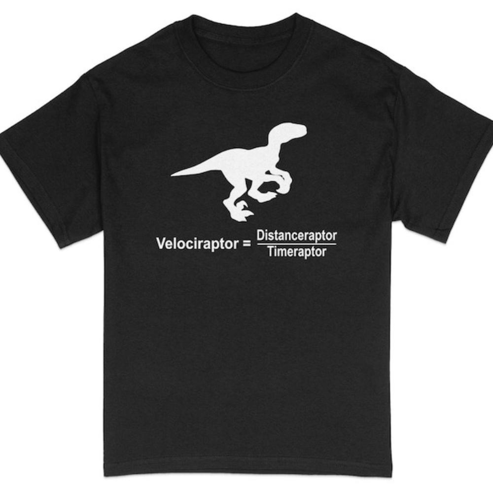 Funny Velociraptor Math Equation TShirt Dinosaur Lover Tee Geeky Science Unisex Mens Clothing Gift for Paleontology Fans Tshirt