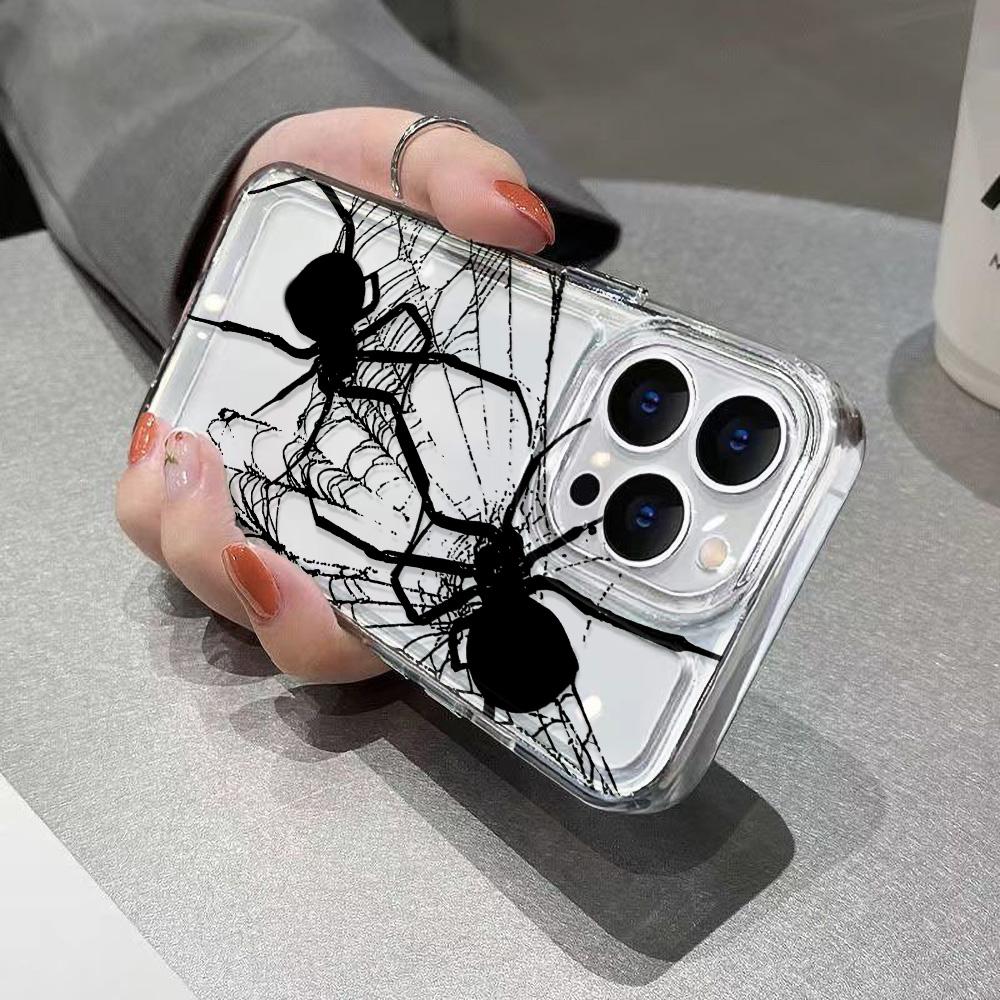 Malovaný pouzdro na telefon s pavoukem pro pouzdra iPhone 11 iPhone 11 13 15 Pro Max 14 Plus 12 XR X Xs 7 8 15pro 13pro Silikonové kryty Funda