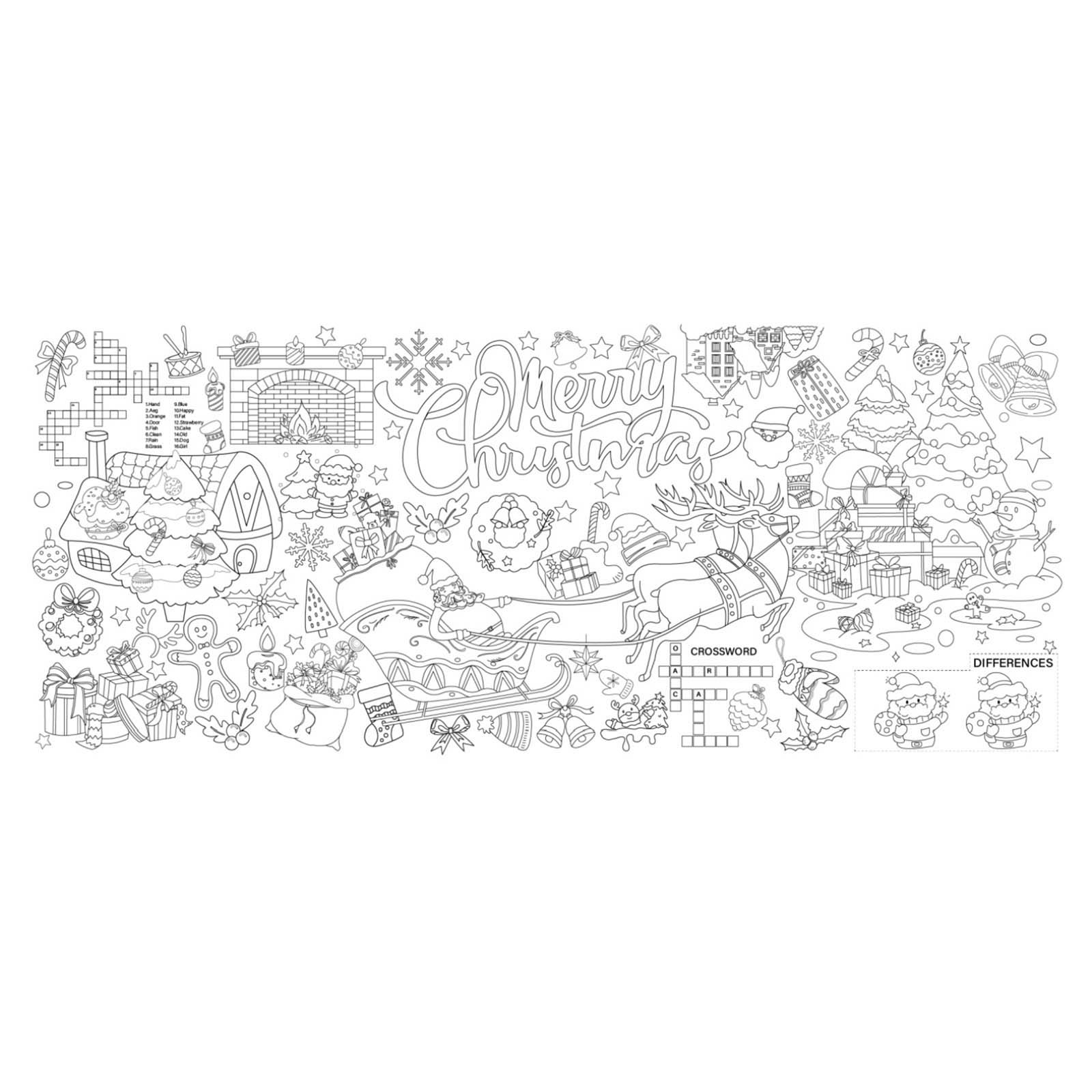 

Раскраска-плакат 30 X 72 дюйма Бумажная раскраска-скатерть для детей Большой плакат для раскрашивания для детей Домашняя вечеринка One Size